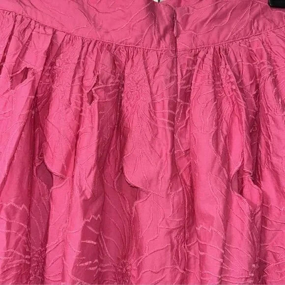 H&M Pink Embroidered Midi Skirt(Size 2) - Picture 5 of 6